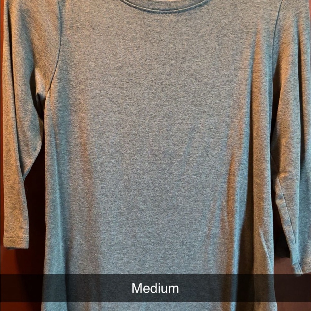 Gray Long Sleeve Top